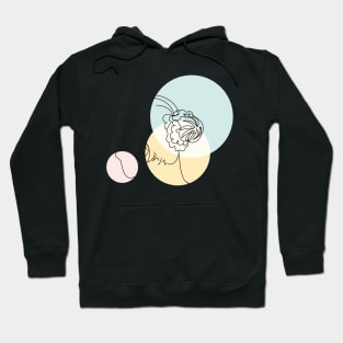 abstract lady, line art woman Hoodie